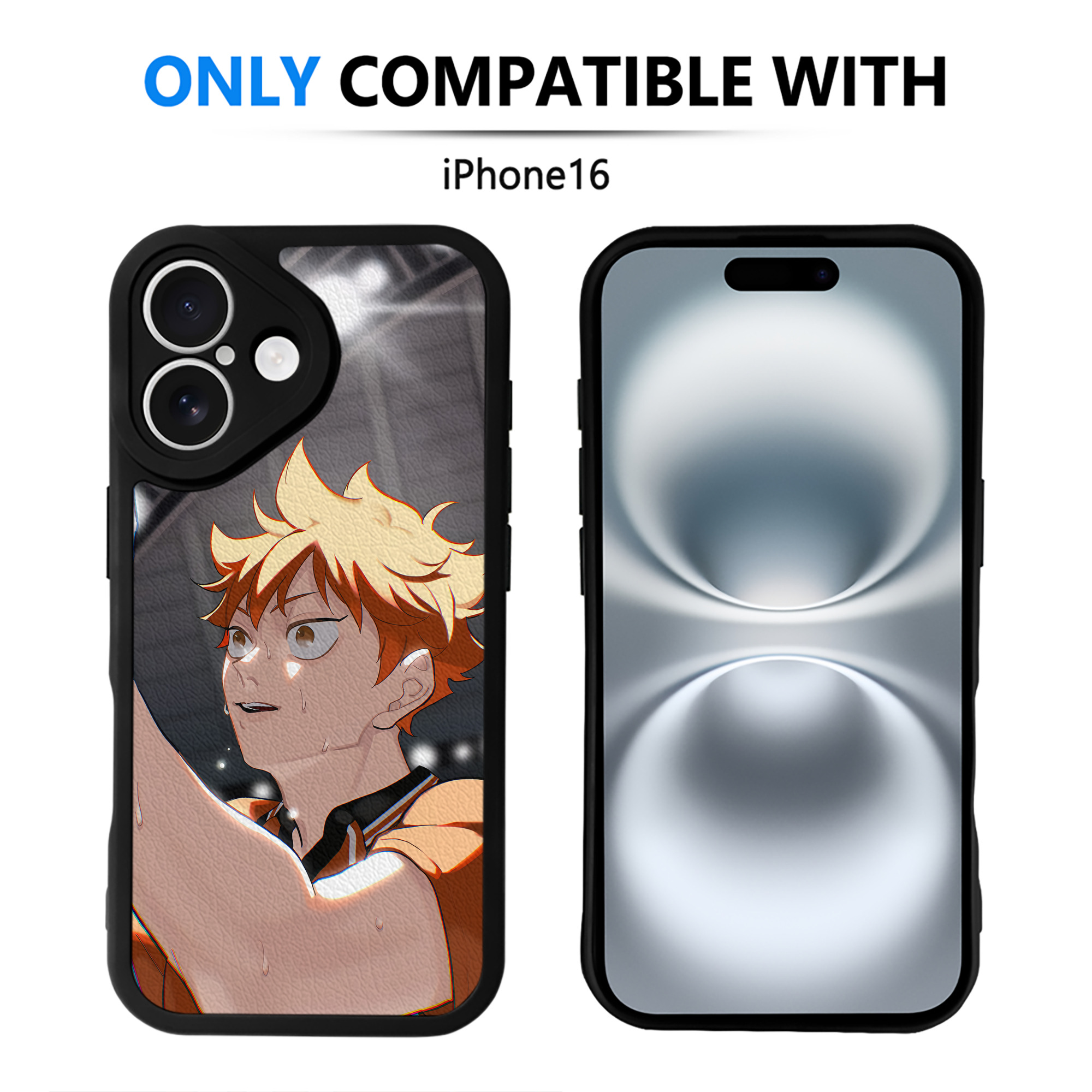 （画像用） ハイキュー!! Haikyu!! 【iPhone 16シリーズ対応】シリコンスマホケース（レザー調） 材質：シリコン